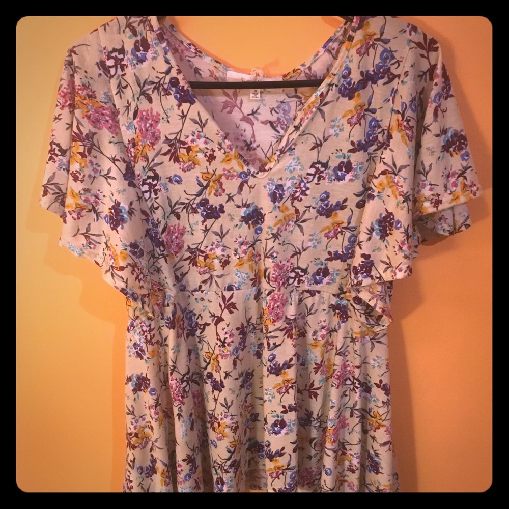 Anthropologie Floral Top